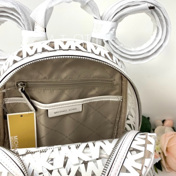 Michael Kors Abbey Backpack Transparent White - Picture 4 of 7